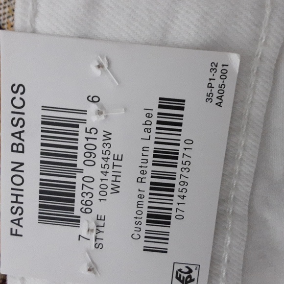 Inc denim jean women white high rise straight distressed raw hem 22W casual Y2K - Picture 7 of 8